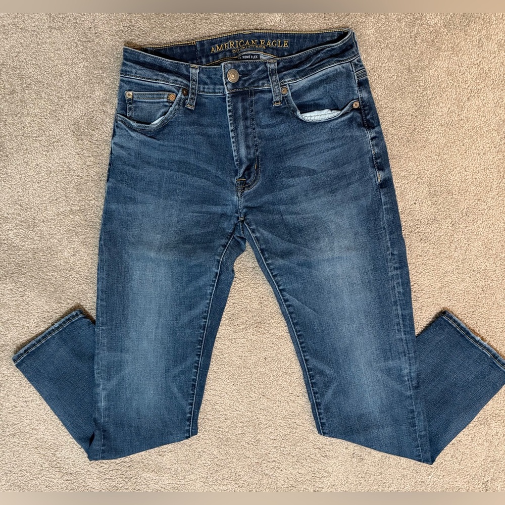 Men’s American Eagle Outfitters Dark Blue Slim Straight Jeans Sz 29x30